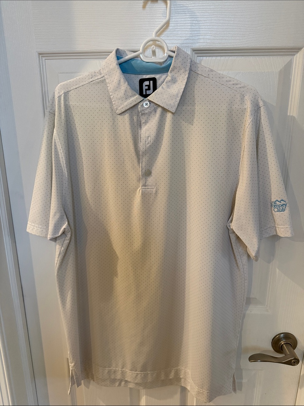 FootJoy Light white Micro-Pattern Golf Polo